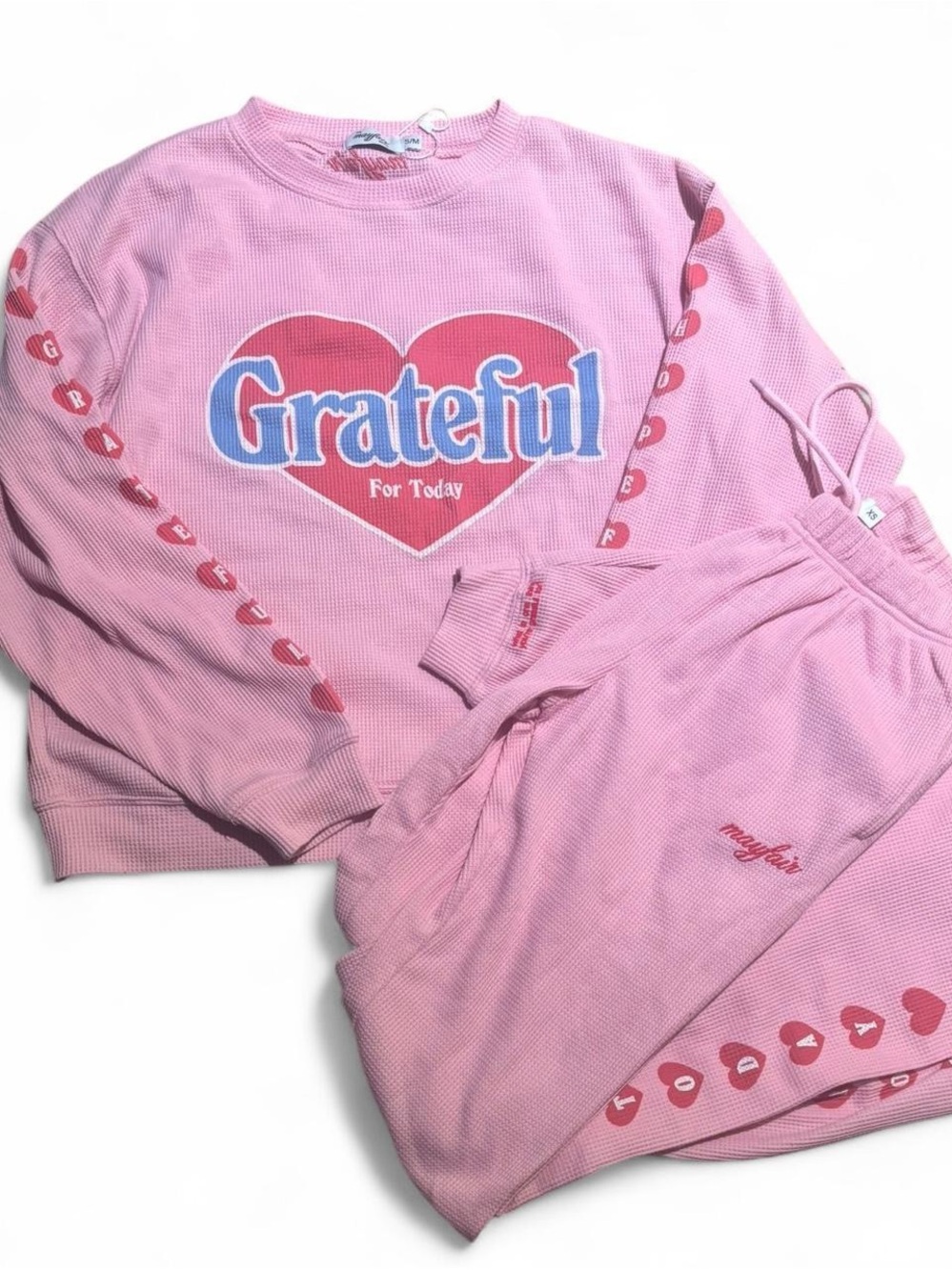 The Mayfair Group waffle knit set